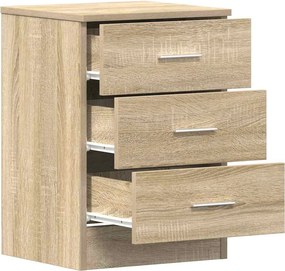 vidaXL Κομοδίνο Χρώμα Sonoma Δρυς 38 x 35 x 56 εκ. από Επεξ. Ξύλο