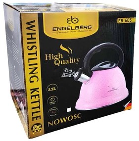 Engelberg Τσαγιερό από Ανοξείδωτο Ατσάλι 3.2L EB-605 - Whistling Kettle Stainless Steel