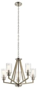 Πολυέλαιος Κρεμαστό Φωτιστικό 5xE27 Deryn Elstead Lighting-KL-DERYN5-DAG-Γκρι KL-DERYN5-DAG