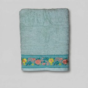 Πετσέτα Χεριών (30x50) White Fabric Sabinne Green 600gsm
