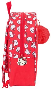 Σχολική Τσάντα Hello Kitty Iconic Λευκό Κόκκινο 22 x 27 x 10 cm