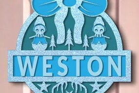 Σετ των 2 Intra απο ξύλο plywood 3mm-4mm πάχος Χριστουγεννιάτικη κρεμάστρα πόρτας 3D Δίασταση 15x15 cm INTRAFABR-74242866