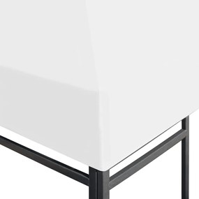 vidaXL Κάλυμμα για Κιόσκι Λευκό 3 x 3 μ. 270 γρ./μ²