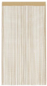 vidaXL Κουρτίνες με Κρόσσια 2 τεμ. Μπεζ 100 x 250 εκ.