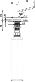 Schock 5901 - Διανομέας Υγρού Σαπουνιού Chrome 500ml