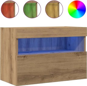vidaXL Ντουλάπι Τηλεόρασης Τοίχου 2 pcs artisan δρυς 60 x 30 x 40 εκ.