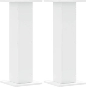 vidaXL Βάσεις Ηχείων 2 Τεμ. Λευκή 30x30x80 εκ. Επεξ. Ξύλο