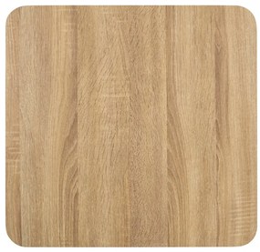 Τραπέζι Bistro Ανοιχτό Καφέ 50 x 50 εκ. από MDF - Καφέ