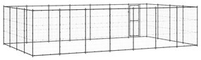 Κλουβί Σκύλου Εξωτερικού Χώρου 33,88 μ² από Ατσάλι - Μαύρο