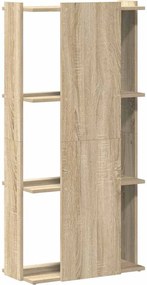 vidaXL Βιβλιοθήκη 3 Επιπέδων Sonoma Δρυς 60x30x120 εκ. Επεξεργ. Ξύλο
