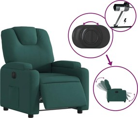 vidaXL Πολυθρόνα Ανακλινόμενη Ηλεκτρική Πράσινο Υφασμάτινη