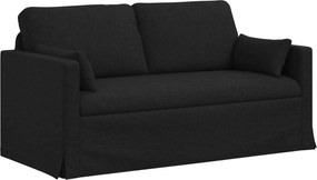 vidaXL Καναπές 140cm 2 pcs Μαύρο Μέταλλο