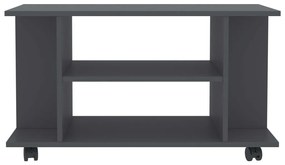 vidaXL Έπιπλο Τηλεόρασης με Ρόδες Γκρι 80x40x40 εκ. από Μοριοσανίδα