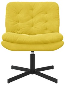 vidaXL Γυριστή Χαλαρωτική Καρέκλα Κίτρινο 63 x 75 x 76 εκ Βελούδο
