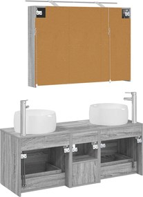 vidaXL Σετ Επίπλων Μπάνιου 4 pcs Γκρι Sonoma