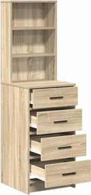 vidaXL Highboard Sonoma Δρυς 40 x 41 x 135 εκ. Επεξεργασμένο ξύλο
