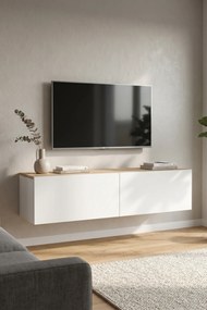 Stewehome Μοντέρνα επιτοίχια τηλεοπτική βάση από σανίδα μελαμίνης 120x32x30 cm