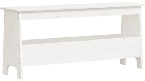 vidaXL Παγκάκι Χολ Λευκό 100x28x45 εκ. από Μασίφ Ξύλο Πεύκου