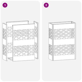 vidaXL Σχέδιο & βάση αποθήκευσης Λευκό 28 x 12 x 41 εκ Μέταλλο