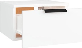 vidaXL Κομοδίνο Επιτοίχιο Λευκό 34 x 30 x 20 εκ.