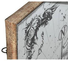 Τοίχο καθρέφτη Home ESPRIT Μαύρο Χρυσό Vintage 60 x 4 x 90 cm