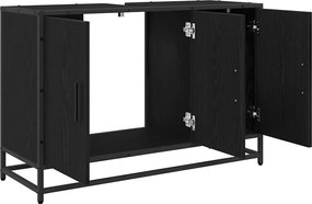 vidaXL Ντουλάπι Μπάνιου Μαύρη Οξυά 90 x 33 x 60 εκ. Επεξεργασμένο ξύλο