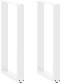 vidaXL Πόδια Τραπεζιού Μπαρ σε Σχήμα U 2 τεμ. Λευκά 50x(90-91) εκ. Ατσάλι