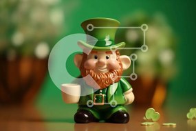 Intra Συλλεκτικό Ξύλινο Παζλ Plywood 4mm - Ειδώλιο καλλικάτζαρου του Αγίου Πατρικίου Σε Ξύλινο Κουτί - Διαστάσεις: 10x10 cm – 25 κομμάτια