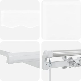 vidaXL Αναδιπλούμενη τέντα Λευκό 450 x 300 x 165 εκ