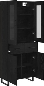 vidaXL Highboard 2 pcs Μαύρη Οξυά 69,5 x 34 x 180 εκ.