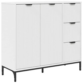 vidaXL Πλαϊνό γραφείο Λευκό 89.5 x 33 x 82 εκ. Επεξεργασμένο ξύλο