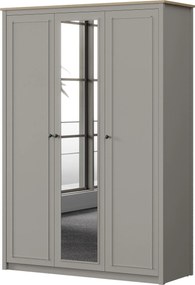 Ντουλάπα Γκρι / Δρυς PAZOBE 145.8x52.7x208.5