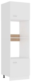Ντουλάπι για Φούρνο Μικροκυμάτων Λευκό 60x57x207 εκ Επεξ. Ξύλο - Λευκό