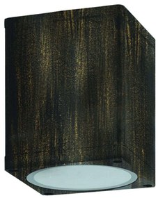 Φωτιστικό Οροφής - Σποτ LG2401GU10GB 9x11cm 1xGU10 35W IP65 Black-Gold Aca Aluminium, Glass