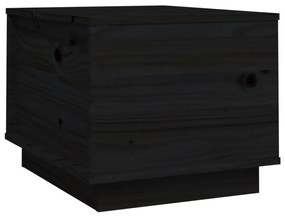 Τραπεζάκι Σαλονιού Μαύρο 40x50x35 εκ. από Μασίφ Ξύλο Πεύκου - Μαύρο