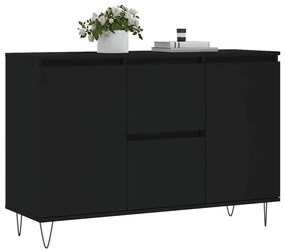 vidaXL Μπουφές Μαύρος 101,5 x 35 x 70 εκ. από Επεξεργασμένο Ξύλο