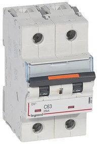 Αυτόματη Ασφάλεια 25kA Γκρι 63A 2 Πόλοι Kαμπύλη C DX3 409774 Legrand 409774 Γκρι
