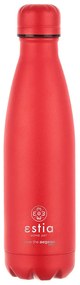Θερμός-Μπουκάλι Ανοξείδωτο Flask Lite Save The Aegean Scarlet Red Estia 500ml-7x7x26,6εκ. 01-18054