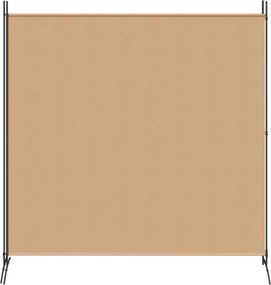vidaXL Δίαυλος Δωματίου 2 Πάνελ Μπεζ 348 x 180 cm Ύφασμα