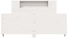 Σκελετός Κρεβ. Χωρίς Στρώμα Λευκό 140x190 εκ Μασίφ Πεύκο 3323657