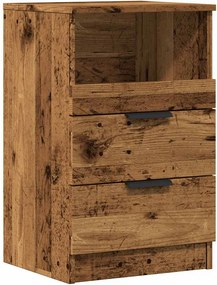 vidaXL Bedside Cabinet 2 τμχ. Παλαιωμένο ξύλο Small Engineered wood