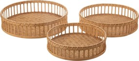 ΔΊΣΚΟΙ DECO J-LINE BAMBOO TRAY 46 CM SET OF 3
