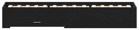 vidaXL Κρεβάτι με Συρτάρια Μαύρη δρυς 100 x 200 cm Επεξεργασμένο ξύλο