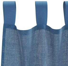 vidaXL Κουρτίνες Voile με βρόχους 2 τεμάχια Μπλε Ρουά 140x245 εκ.