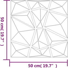 vidaXL Πάνελ τοίχου 48 pcs Πράσινο 50 x 50 cm Φελιζόλ XPS