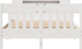 vidaXL Κρεβάτι Βιβλιοθήκη Χωρίς Στρώμα 120x200 εκ Μασίφ Ξύλο Πεύκο