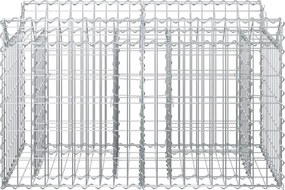vidaXL Ανασηκωμένο κρεβάτι gabion Ασημί