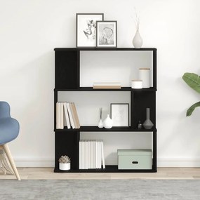 vidaXL Βιβλιοθήκη Μαύρη Δρυς 80x24x96 εκ. από Τεχνητό Ξύλο