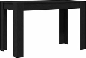 vidaXL Τραπεζαρία Μαύρο Δρυς 120 x 60 x 76 εκ. από Επεξεργασμένο Ξύλο
