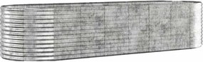 vidaXL Ζαρντινιέρα Ασημί 322x100x68 εκ. Γαλβανισμένος χάλυβας